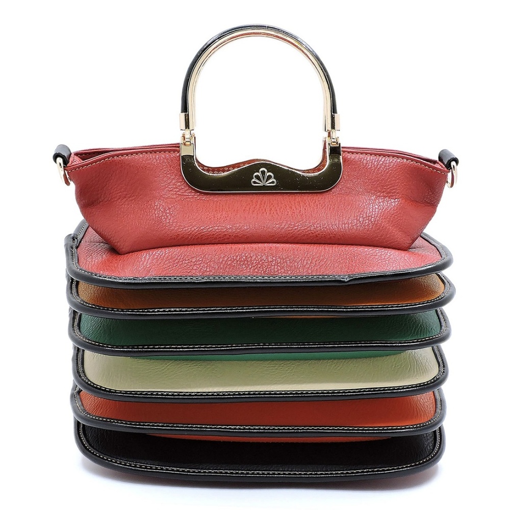 Multi Accordion Top Handle Satchel